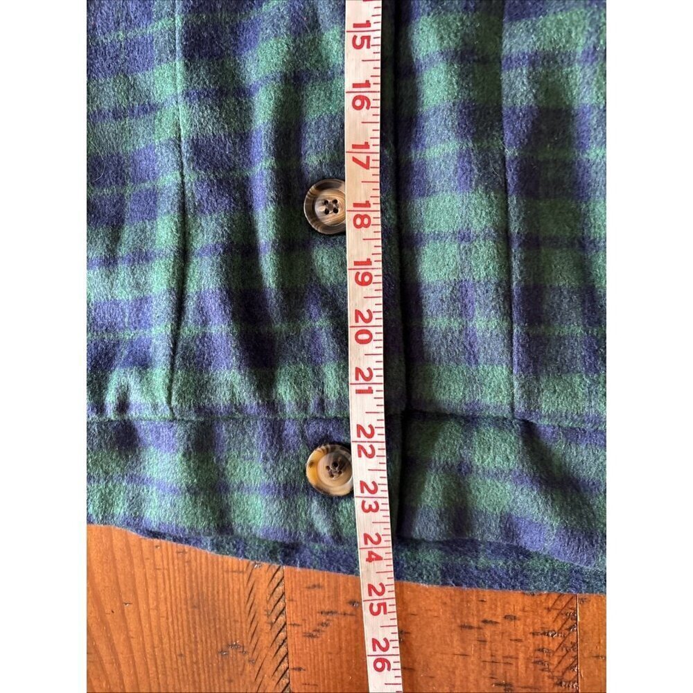 Lularoe Green Plaid Fleece jacket Size XL - Picture 6 of 7